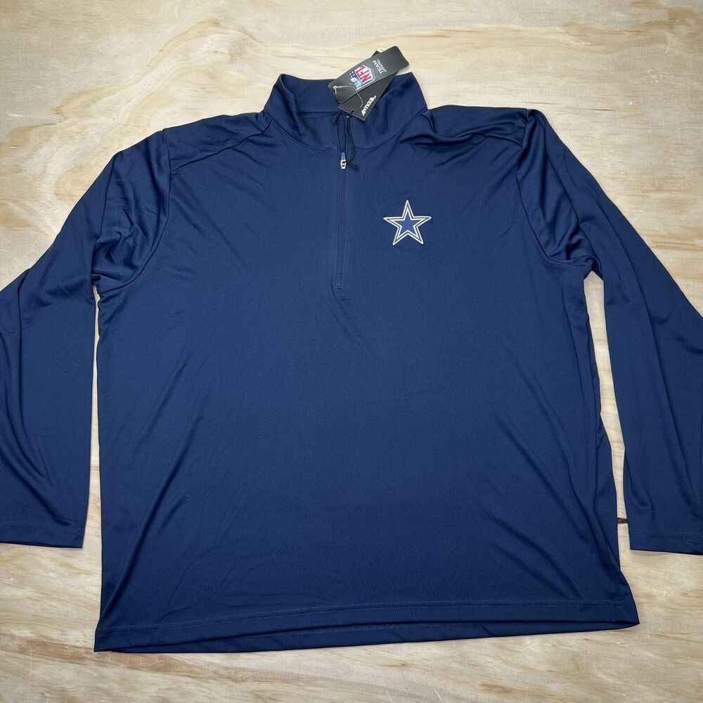 NEW Dallas Cowboys Antigua Tribute Quarter-Zip Lightweight Pullover 2XL